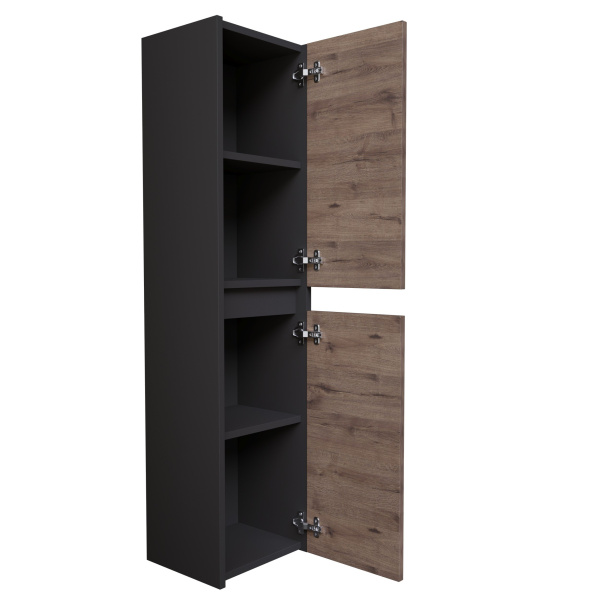 Шкаф-пенал подвесной Grossman СМАРТ-30 см, веллингтон/графит